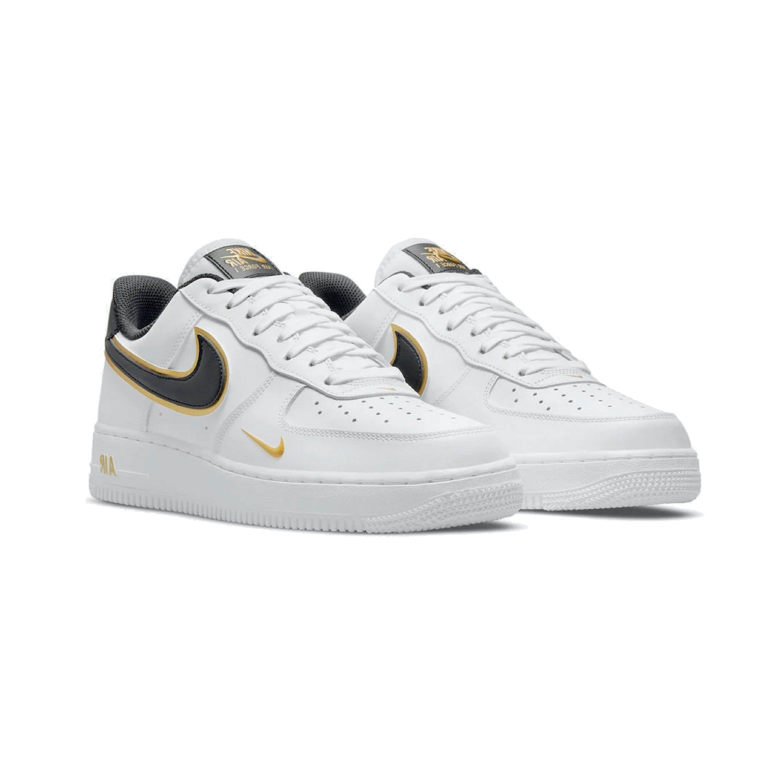 Nike Air Force 1 Low Double Swoosh White Metallic Gold