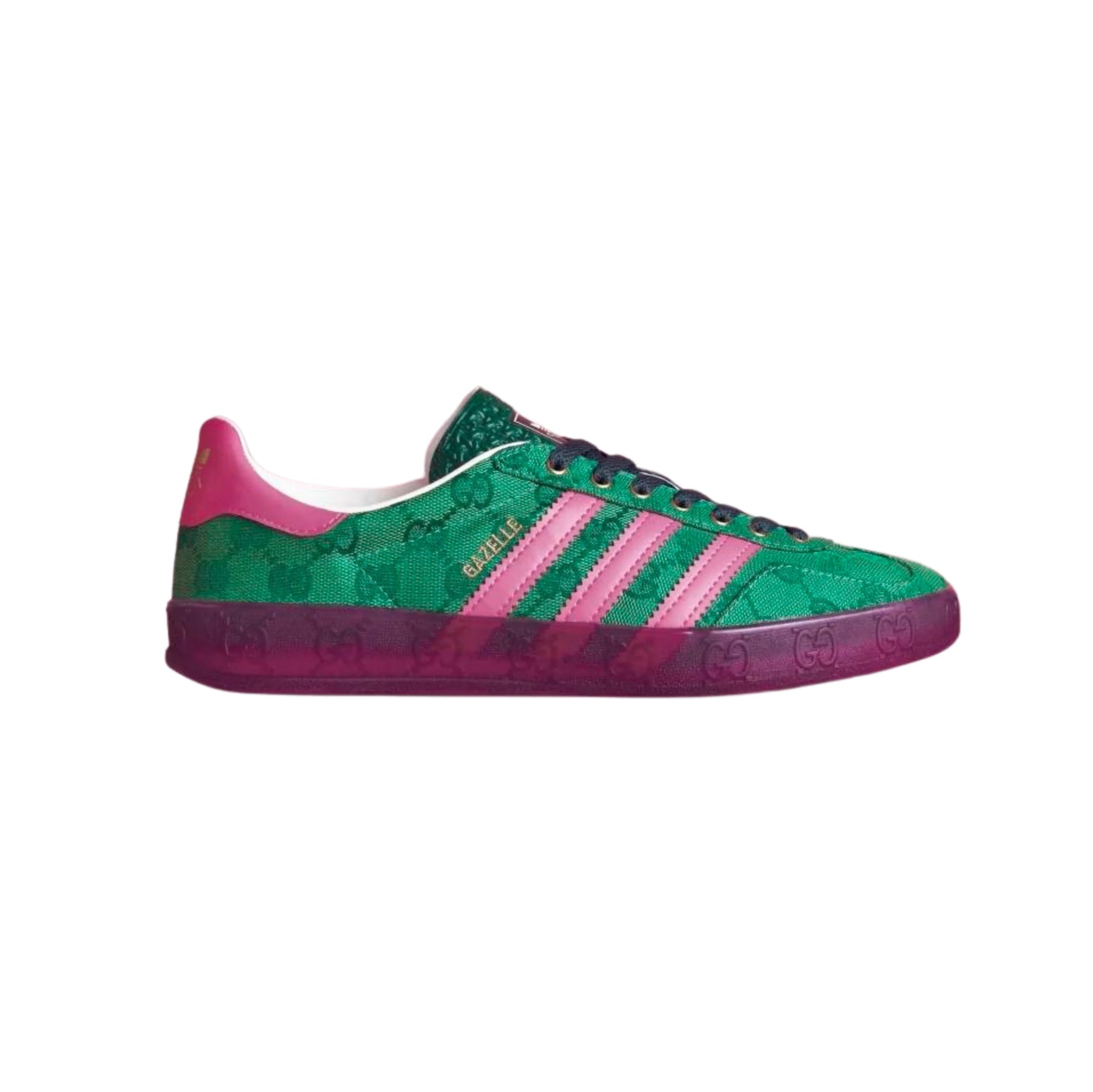 Adidas Gazelle x Gucci GG Monogram Green & Pink