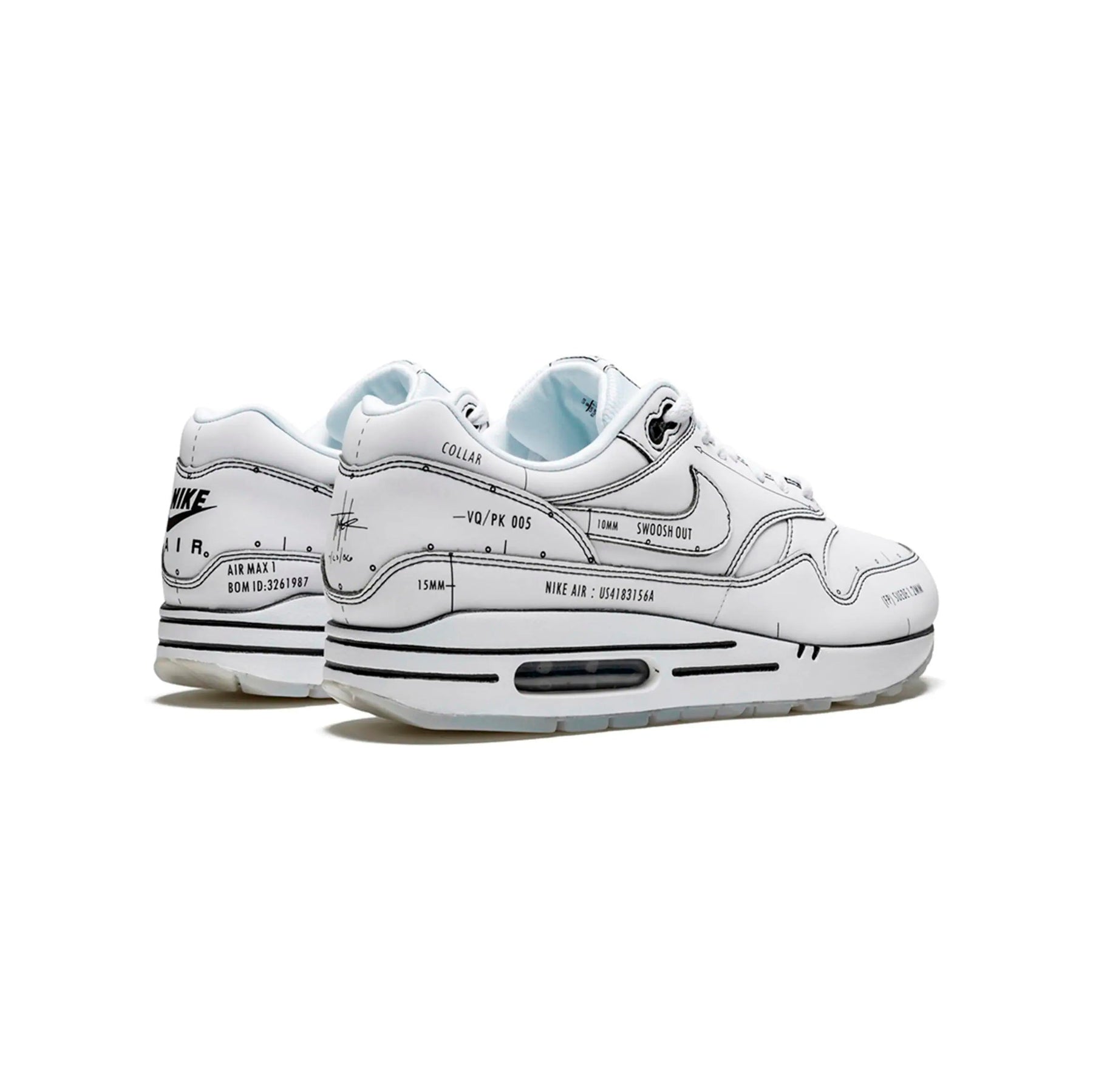 Nike Air Max 1 Sketch Schematic White