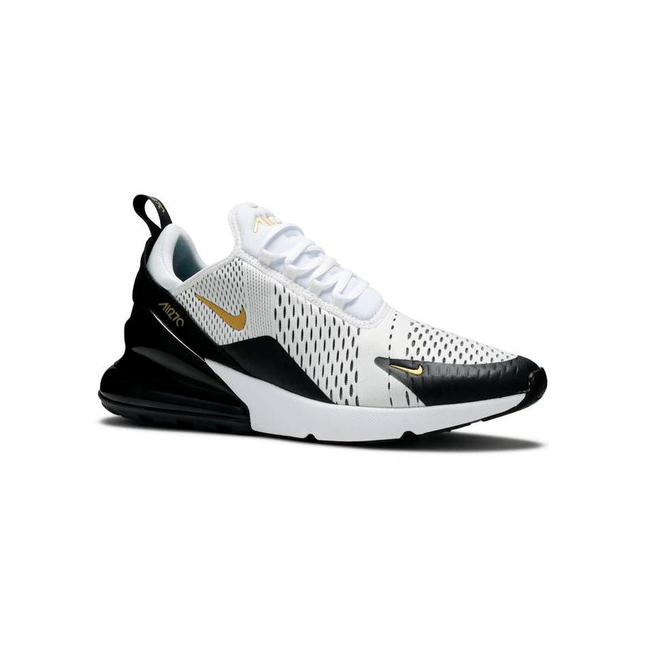 Nike Air Max 270 White Metallic Gold Black