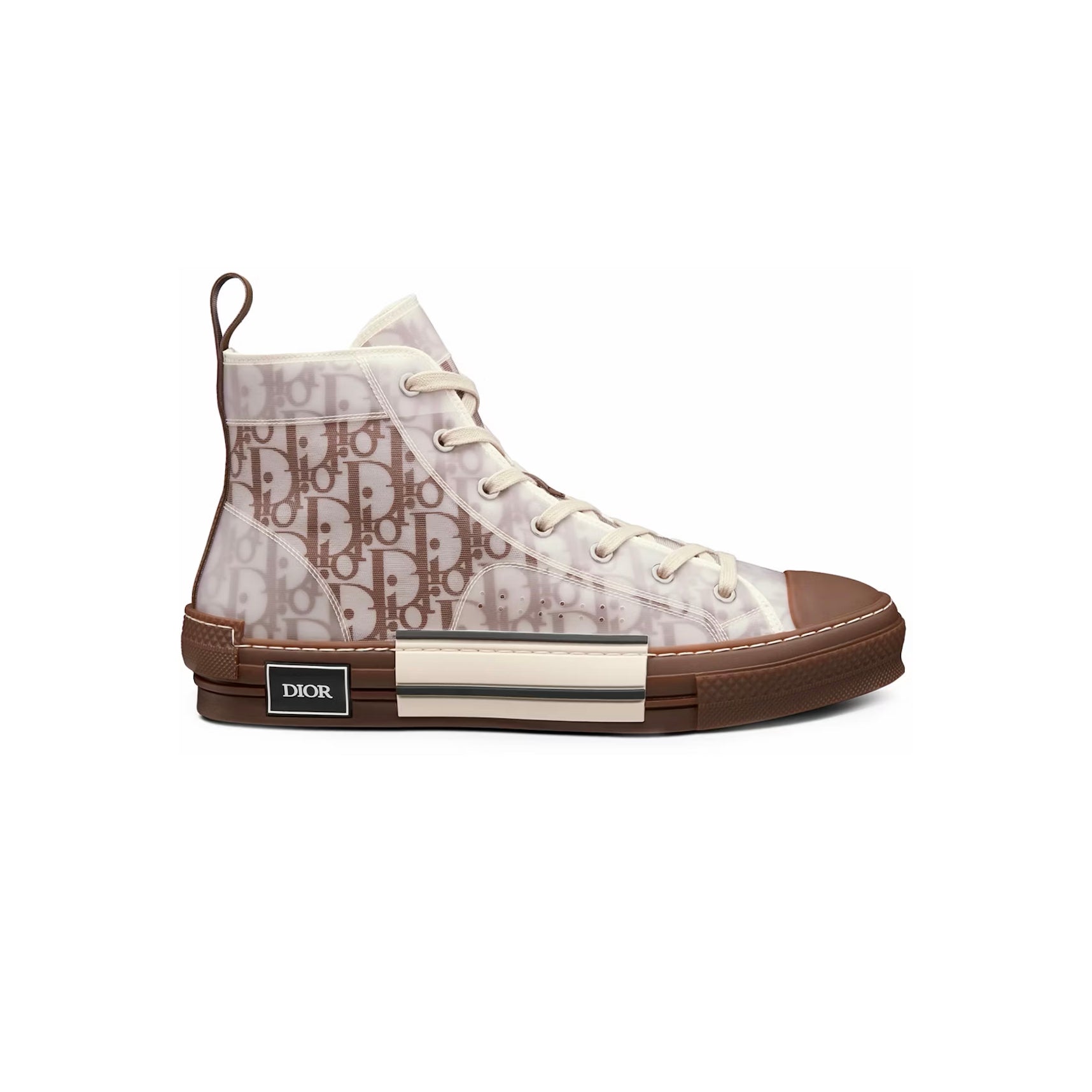 Dior B23 high top sneaker Coffee White