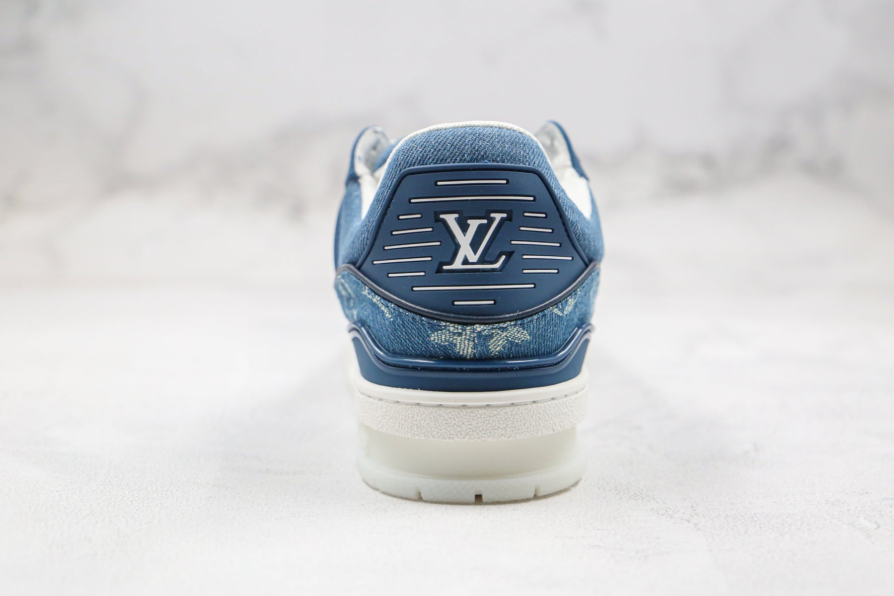 Louis Vuitton Trainer Sneaker Denim Monogram