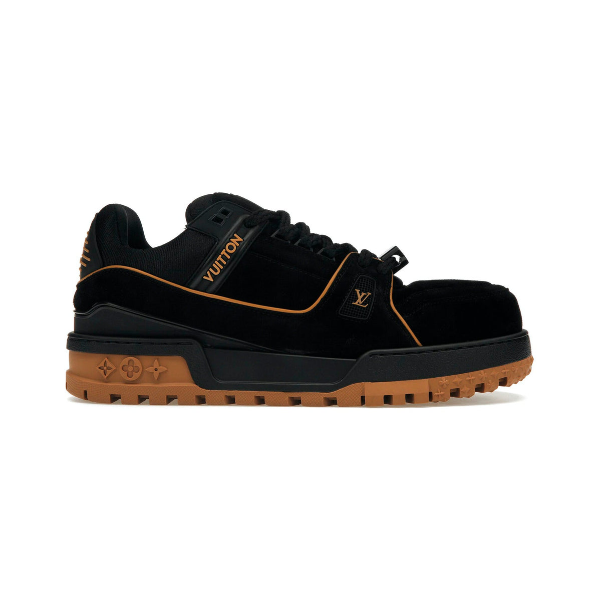 Louis Vuitton Trainer Maxi Black Brown Suede