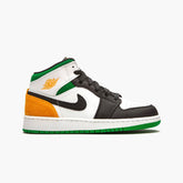 Nike Air Jordan 1 Mid Oakland White, Orange and Green