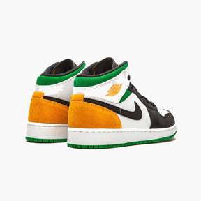 Nike Air Jordan 1 Mid Oakland White, Orange and Green