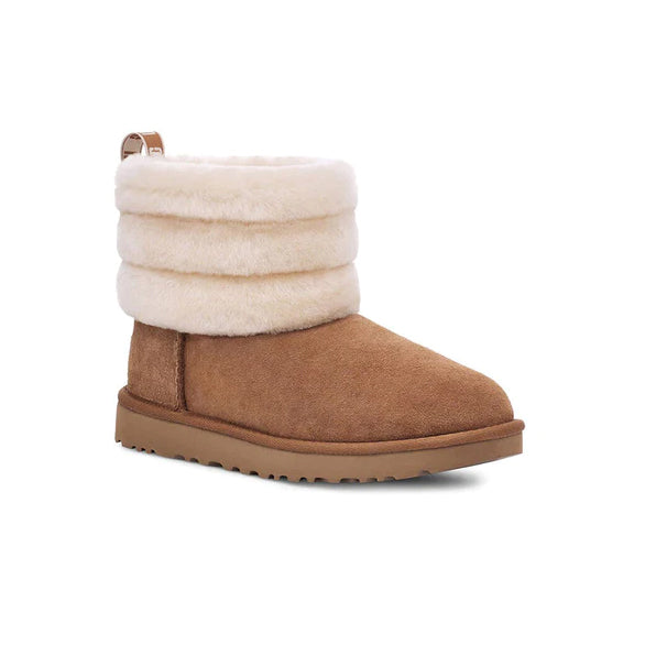 UGG Classic Mini Fluff Quilted Boot Chestnut Brown