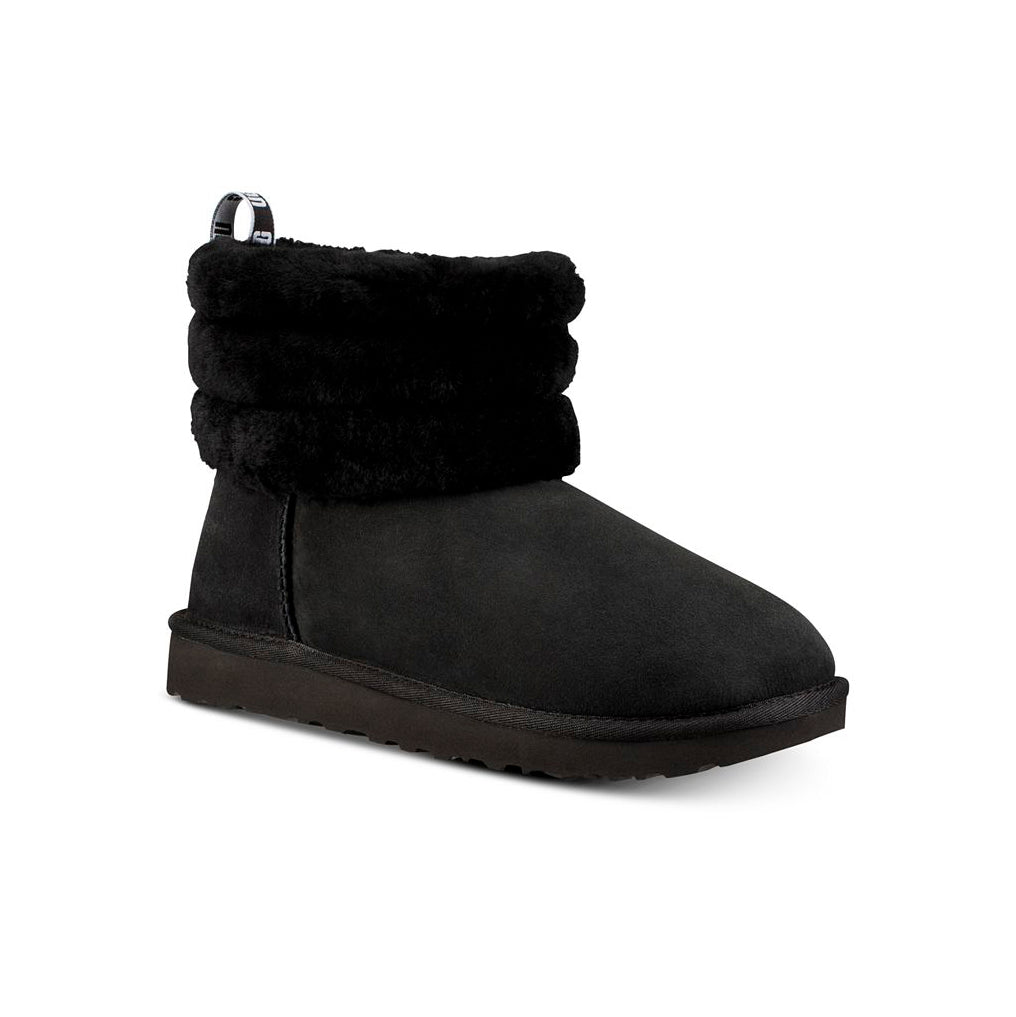 UGG Classic Mini Fluff Quilted Boot Black